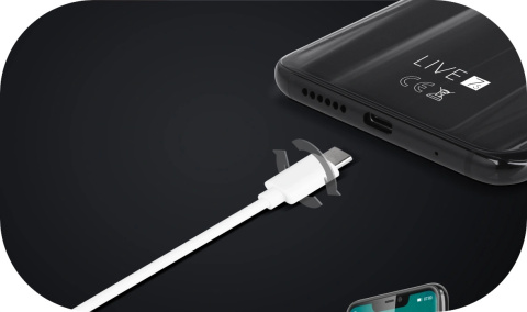 Kabel USB A - USB Typ C UNIWERSALNY Przewód 1M Kabel USB A - USB Typ C UNIWERSALNY Przewód 1M