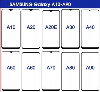 Szyba LCD przód z OCA Napraw Ekran Samsung A20e