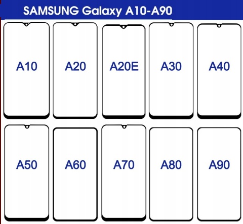 Szyba LCD przód z OCA Napraw Ekran Samsung A20e