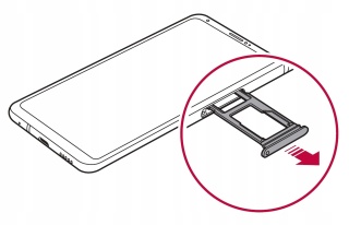 TACKA KARTY SIM Szuflada iPhone 14 Plus Czerwony