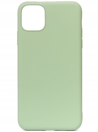 ETUI/CASE iPhone 11 Pistacjowy Silikon Mikofibra