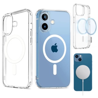 Etui iPhone 16 Plus Obudowa Magsafe Clear Case Magnetyczne Pełna Ochrona