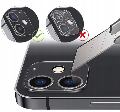 SZKŁO HARTOWANE NA APARAT DO IPHONE 11 / 12 Mini SZKIEŁKO OCHRONNE KAMERY