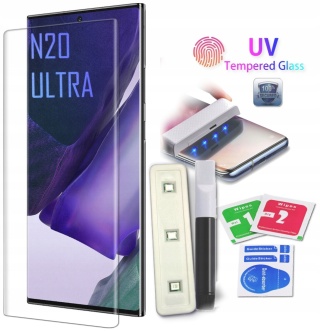 SZKŁO Hartowane UV Lampa Klej GALAXY Note 20 ULTRA