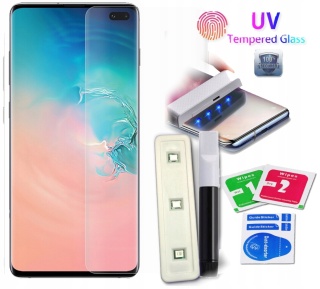 SZKŁO Hartowane UV Lampa + Klej do GALAXY S10+
