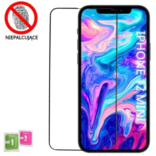 Szkło Hartowane iPhone 12 MINI Szyba Antypapilarna Powłoka Pełne Ramka