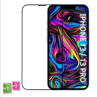 Szkło Hartowane iPhone 13 / 13 PRO Ochronne Pełne Idealnie Dopasowane Ramka