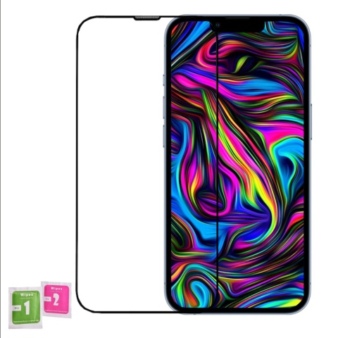 Szkło Hartowane iPhone 13 / 13 PRO Ochronne Pełne Idealnie Dopasowane Ramka