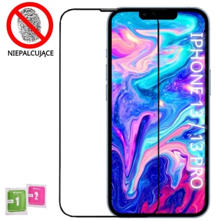 Szkło Hartowane iPhone 13 / 13 PRO Szyba Antypapilarna Powłoka Pełne Ramka