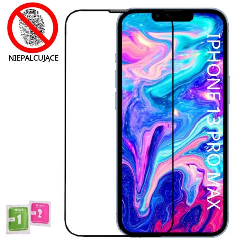 Szkło Hartowane iPhone 13 PRO MAX Szyba Antypapilarna Powłoka Pełne Ramka Szkło Hartowane iPhone 13 PRO MAX Szyba Antypapilarna Powłoka Pełne Ramka