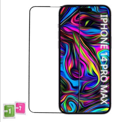 Szkło Hartowane iPhone 14 PRO MAX Ochronne Pełne Idealnie Dopasowane Ramka