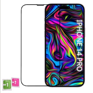 Szkło Hartowane iPhone 14 PRO Ochronne Pełne Idealnie Dopasowane Ramka