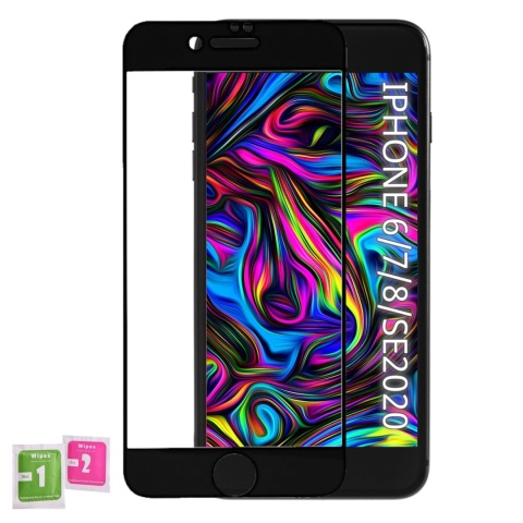 Szkło Hartowane iPhone 6/7/8/SE2020/2022 Ochronne Pełne Idealnie Dopasowane Szkło Hartowane iPhone 6/7/8/SE2020/2022 Ochronne Pełne Idealnie Dopasowane