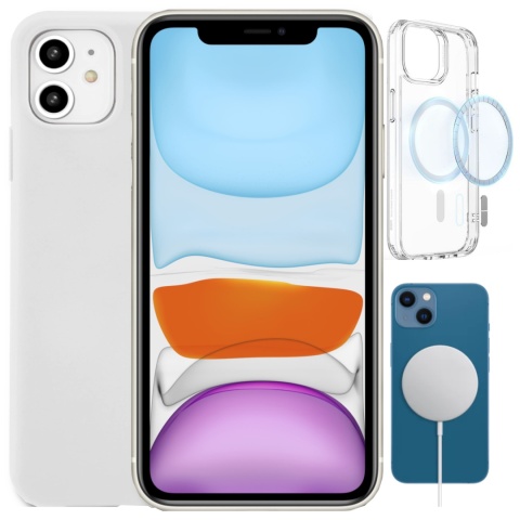 Etui iPhone 11 Obudowa Magsafe Biały Case Magnetyczny Pełna Ochrona