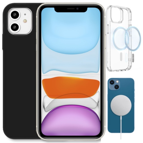 Etui iPhone 11 Obudowa Magsafe Czarny Case Magnetyczny Pełna Ochrona Etui iPhone 11 Obudowa Magsafe Czarny Case Magnetyczny Pełna Ochrona