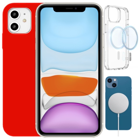 Etui iPhone 11 Obudowa Magsafe Czerwony Case Magnetyczny Pełna Ochrona Etui iPhone 11 Obudowa Magsafe Czerwony Case Magnetyczny Pełna Ochrona