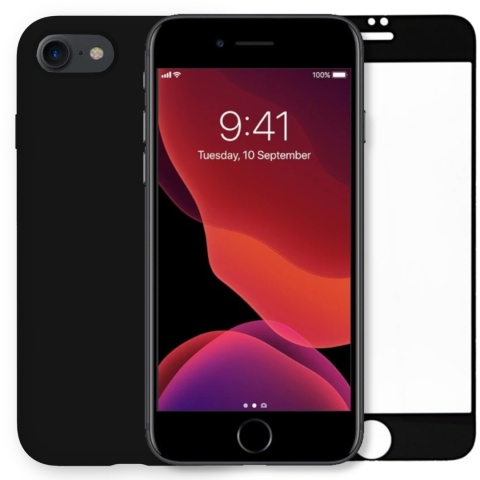 Etui iPhone 7 /8 / SE2020 / SE2022 Czarna Obudowa Case Pełna Ochrona Etui iPhone 7 /8 / SE2020 / SE2022 Czarna Obudowa Case Pełna Ochrona