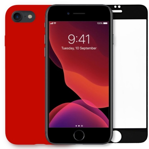 Etui iPhone 7 /8 / SE2020 / SE2022 Czerwona Obudowa Case Pełna Ochrona Etui iPhone 7 /8 / SE2020 / SE2022 Czerwona Obudowa Case Pełna Ochrona