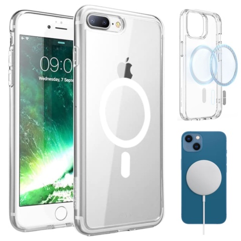 Etui iPhone 7 PLUS / 8 PLUS Obudowa Magsafe Clear Case Magnetyczne Ochrona Etui iPhone 7 PLUS / 8 PLUS Obudowa Magsafe Clear Case Magnetyczne Ochrona
