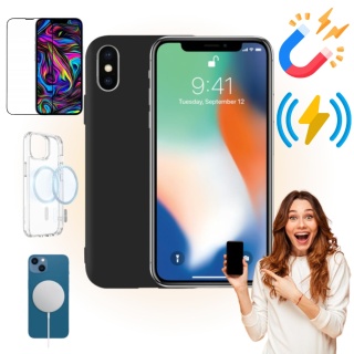Etui iPhone XS MAX Obudowa Magsafe Czarny Case Magnetyczny Pełna Ochrona
