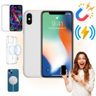 Etui iPhone X / XS Obudowa Magsafe Biały Case Magnetyczny Pełna Ochrona