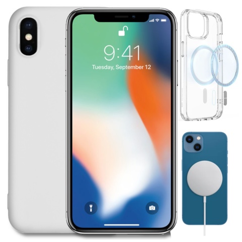 Etui iPhone X / XS Obudowa Magsafe Biały Case Magnetyczny Pełna Ochrona Etui iPhone X / XS Obudowa Magsafe Biały Case Magnetyczny Pełna Ochrona