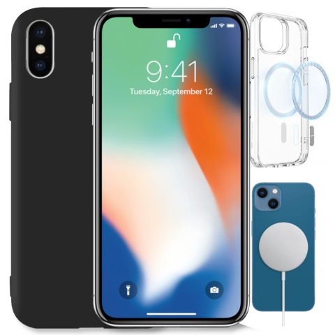 Etui iPhone X / XS Obudowa Magsafe Czarny Case Magnetyczny Pełna Ochrona Etui iPhone X / XS Obudowa Magsafe Czarny Case Magnetyczny Pełna Ochrona