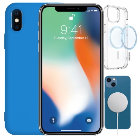 Etui iPhone X / XS Obudowa Magsafe Niebieski Case Magnetyczny Pełna Ochrona Etui iPhone X / XS Obudowa Magsafe Niebieski Case Magnetyczny Pełna Ochrona