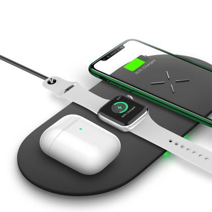 STACJA ŁADUJĄCA 3w1 magnetyczna ładowarka indukcyjna iPhone Watch AirPodsObudowa