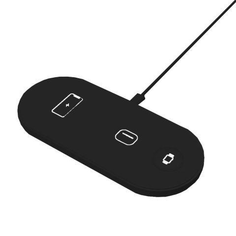 STACJA ŁADUJĄCA 3w1 magnetyczna ładowarka indukcyjna iPhone Watch AirPodsObudowa