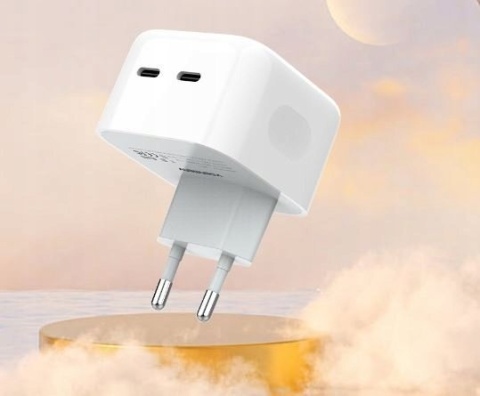 SZYBKA ŁADOWARKA 2x USB C 35W PASUJE DO IPHONE MACBOOK UNIWERSALNA