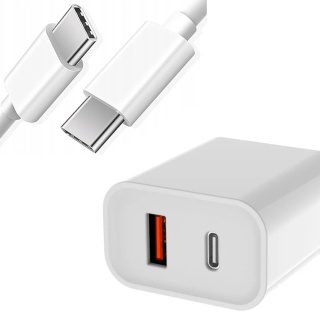 SZYBKA ŁADOWARKA 2w1 USB USB C QC 3.0 20W + PRZEWÓD C - C