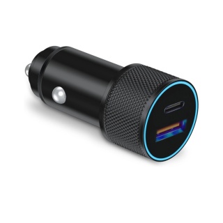SZYBKA ŁADOWARKA SAMOCHODOWA USB C + USB A 38W PD ŁADOWANIE