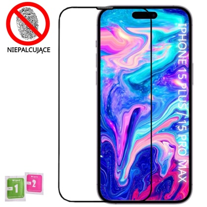 Szkło Hartowane iPhone 15 PLUS / 15 PRO MAX Szyba Antypapilarna Powłoka