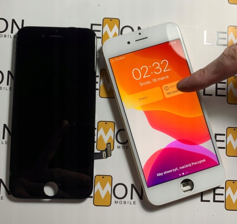 WYŚWIETLACZ ORYGINALNY IPHONE 8+ PLUS EKRAN RETINA BIAŁY