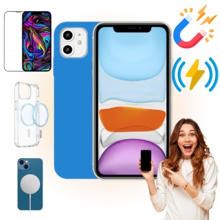 Etui iPhone 11 Obudowa Magsafe Niebieski Case Magnetyczny Pełna Ochrona