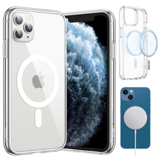 Etui iPhone 11 PRO MAX Obudowa Magsafe Clear Case Magnetyczne Pełna Ochrona