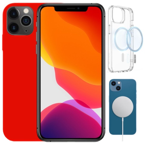 Etui iPhone 11 PRO MAX Obudowa Magsafe Czerwony Case Magnetyczny Ochrona Etui iPhone 11 PRO MAX Obudowa Magsafe Czerwony Case Magnetyczny Ochrona