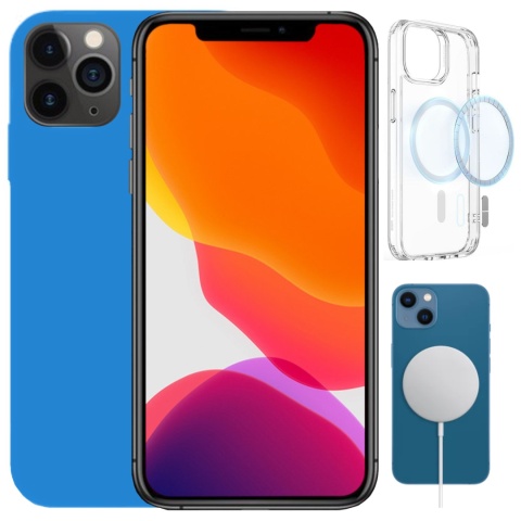 Etui iPhone 11 PRO MAX Obudowa Magsafe Niebieski Case Magnetyczny Ochrona Etui iPhone 11 PRO MAX Obudowa Magsafe Niebieski Case Magnetyczny Ochrona