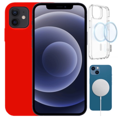 Etui iPhone 12 MINI Obudowa Magsafe Czerwony Case Magnetyczny Ochrona Etui iPhone 12 MINI Obudowa Magsafe Czerwony Case Magnetyczny Ochrona