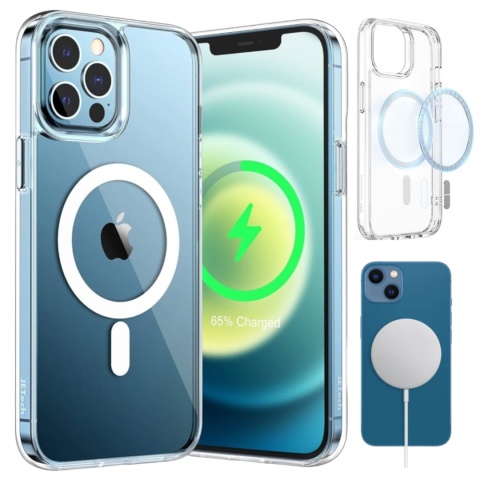 Etui iPhone 12 PRO MAX Obudowa Magsafe Clear Case Magnetyczne Pełna Ochrona Etui iPhone 12 PRO MAX Obudowa Magsafe Clear Case Magnetyczne Pełna Ochrona