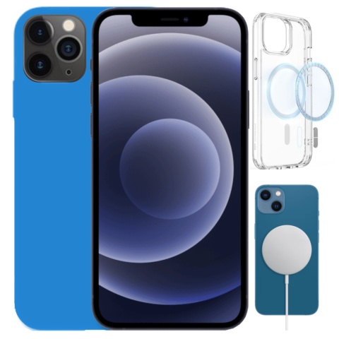 Etui iPhone 12 PRO MAX Obudowa Magsafe Niebieski Case Magnetyczny Ochrona Etui iPhone 12 PRO MAX Obudowa Magsafe Niebieski Case Magnetyczny Ochrona