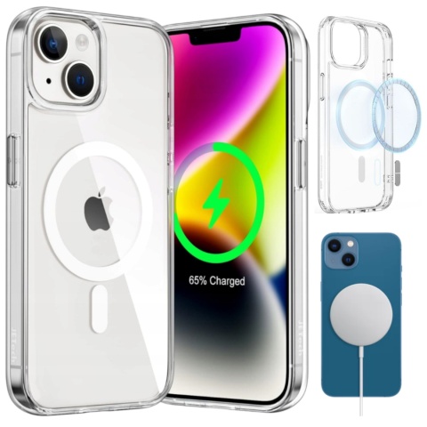 Etui iPhone 13 MINI Obudowa Magsafe Clear Case Magnetyczne Pełna Ochrona Etui iPhone 13 MINI Obudowa Magsafe Clear Case Magnetyczne Pełna Ochrona