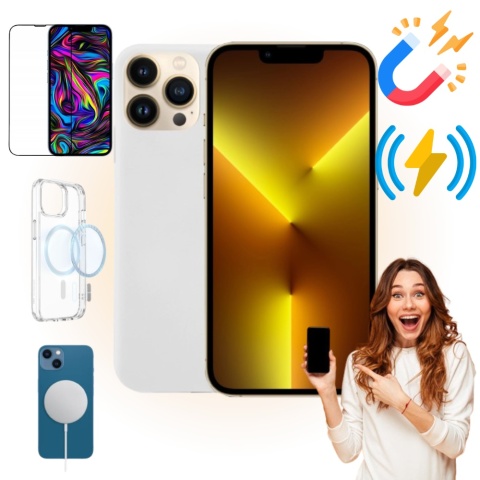 Etui iPhone 13 PRO Obudowa Magsafe Biały Case Magnetyczny Pełna Ochrona Etui iPhone 13 PRO Obudowa Magsafe Biały Case Magnetyczny Pełna Ochrona