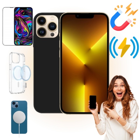Etui iPhone 13 PRO Obudowa Magsafe Czarny Case Magnetyczny Pełna Ochrona Etui iPhone 13 PRO Obudowa Magsafe Czarny Case Magnetyczny Pełna Ochrona