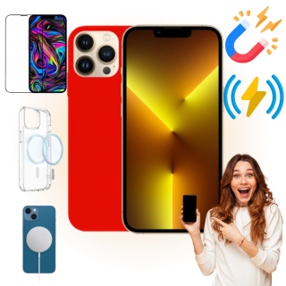 Etui iPhone 13 PRO Obudowa Magsafe Czerwony Case Magnetyczny Pełna Ochrona