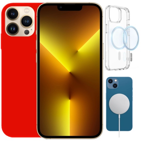 Etui iPhone 13 PRO Obudowa Magsafe Czerwony Case Magnetyczny Pełna Ochrona Etui iPhone 13 PRO Obudowa Magsafe Czerwony Case Magnetyczny Pełna Ochrona