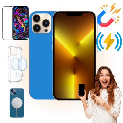 Etui iPhone 13 PRO Obudowa Magsafe Niebieski Case Magnetyczny Pełna Ochrona Etui iPhone 13 PRO Obudowa Magsafe Niebieski Case Magnetyczny Pełna Ochrona