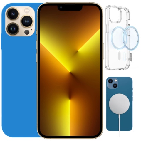 Etui iPhone 13 PRO Obudowa Magsafe Niebieski Case Magnetyczny Pełna Ochrona Etui iPhone 13 PRO Obudowa Magsafe Niebieski Case Magnetyczny Pełna Ochrona