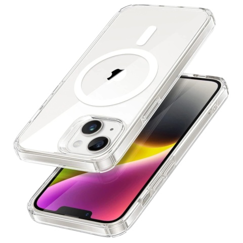 Etui iPhone 14 PLUS Obudowa Magsafe Clear Case Magnetyczne Pełna Ochrona Etui iPhone 14 PLUS Obudowa Magsafe Clear Case Magnetyczne Pełna Ochrona